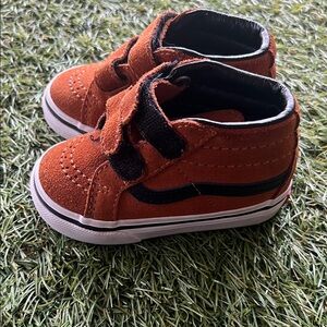 Vans Kids' Orange and Black Sneakers